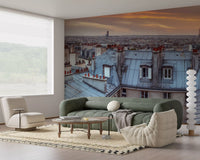 Twilight Over The Zinc Roofs of Paris Wall Mural