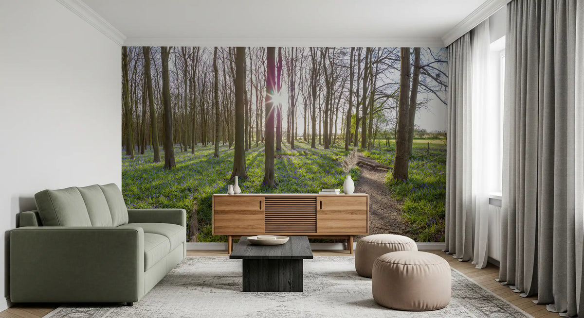 Woodland Morning Sunlight Wall Mural