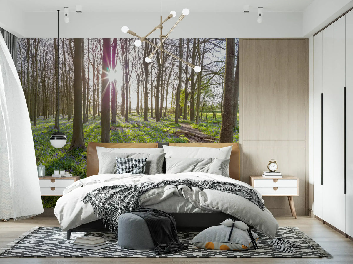 Woodland Morning Sunlight Wall Mural