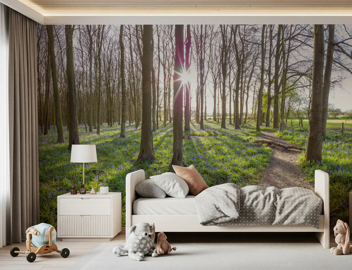 Woodland Morning Sunlight Wall Mural