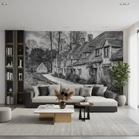 Old World Stone Village Architecture Wall Mural