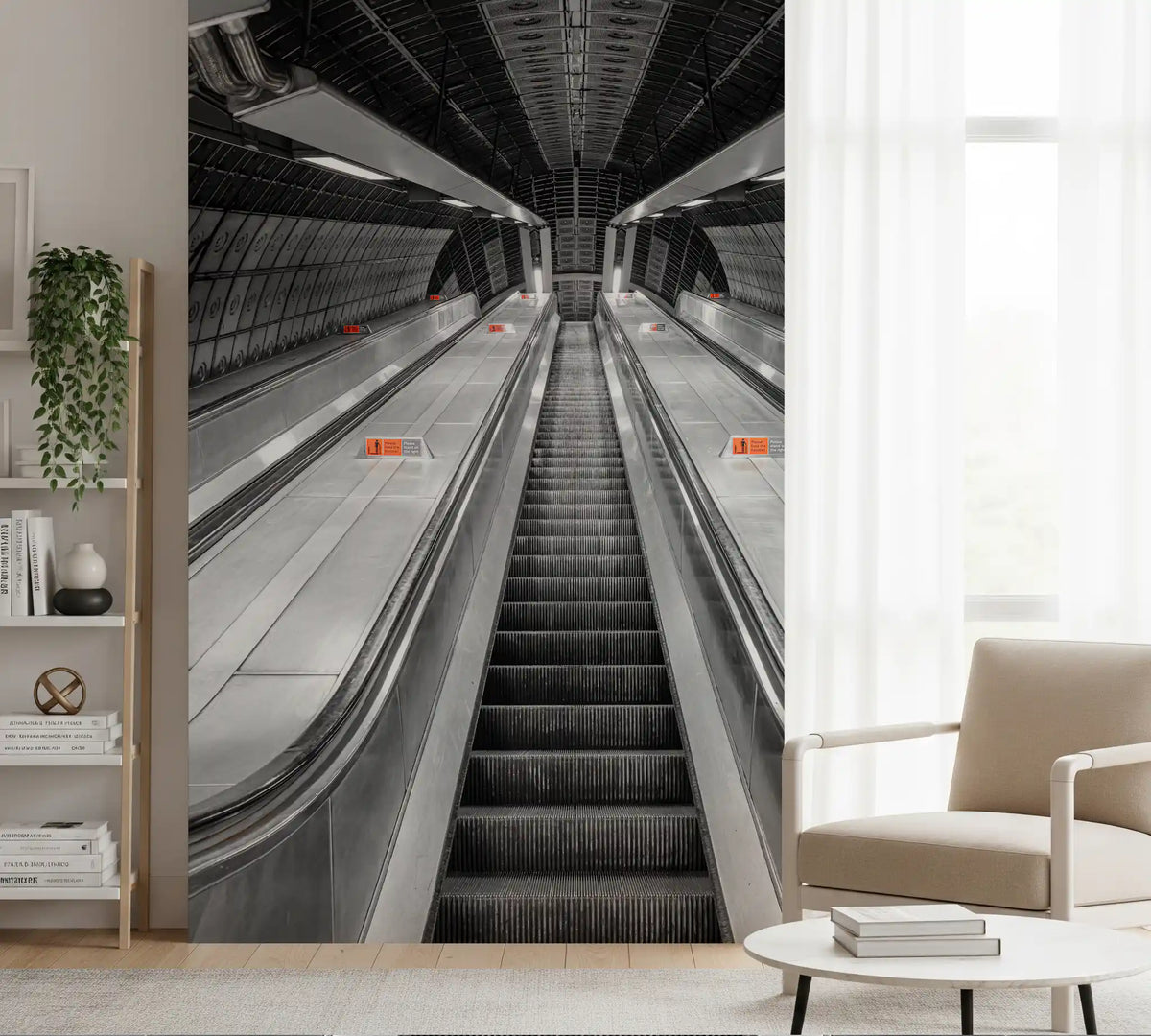 Metallic Urban Symmetry Wall Mural
