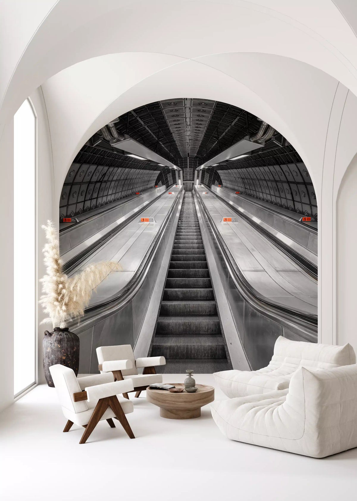 Metallic Urban Symmetry Wall Mural