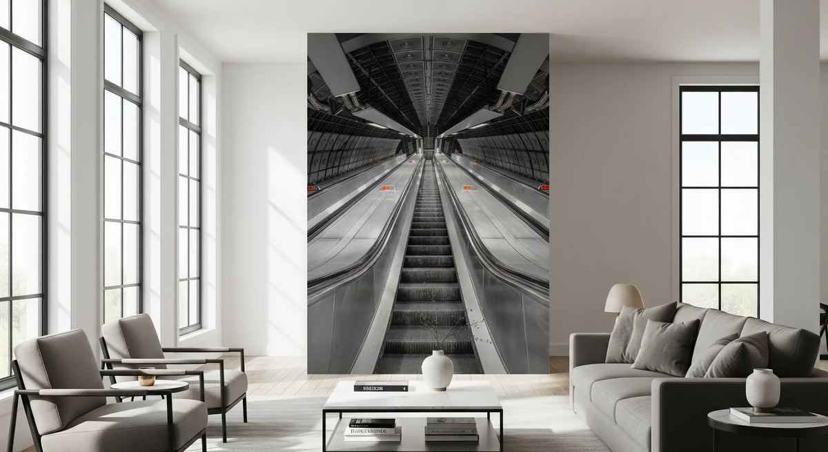 Metallic Urban Symmetry Wall Mural