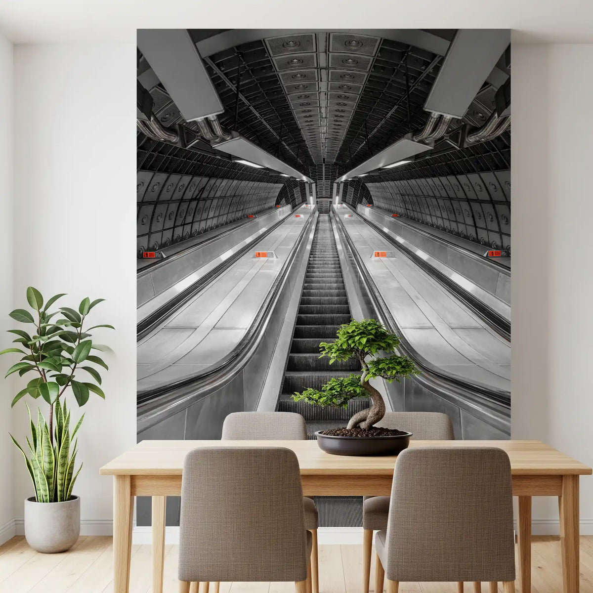Metallic Urban Symmetry Wall Mural