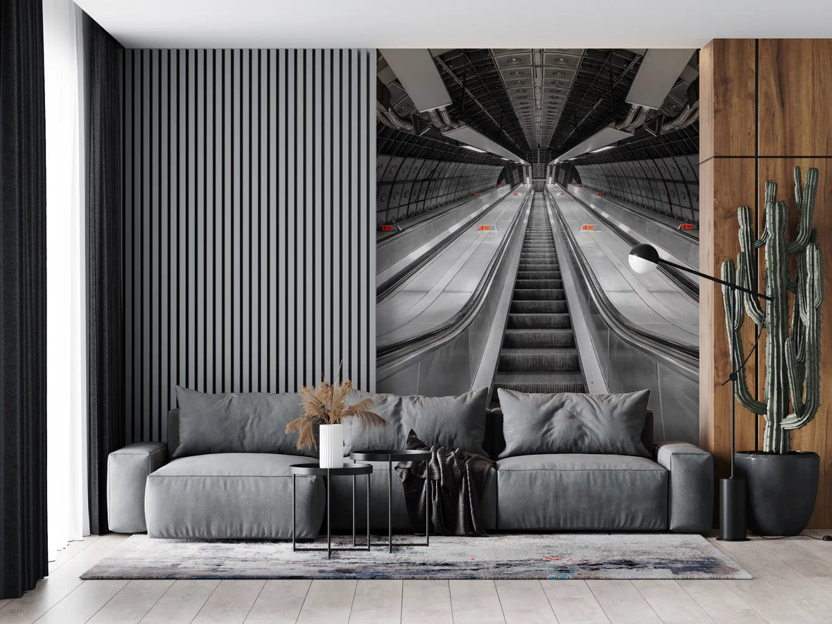 Metallic Urban Symmetry Wall Mural