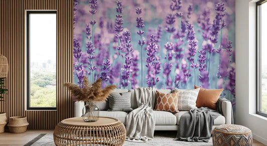 Abstract Lavender Dreamscape Wall Mural