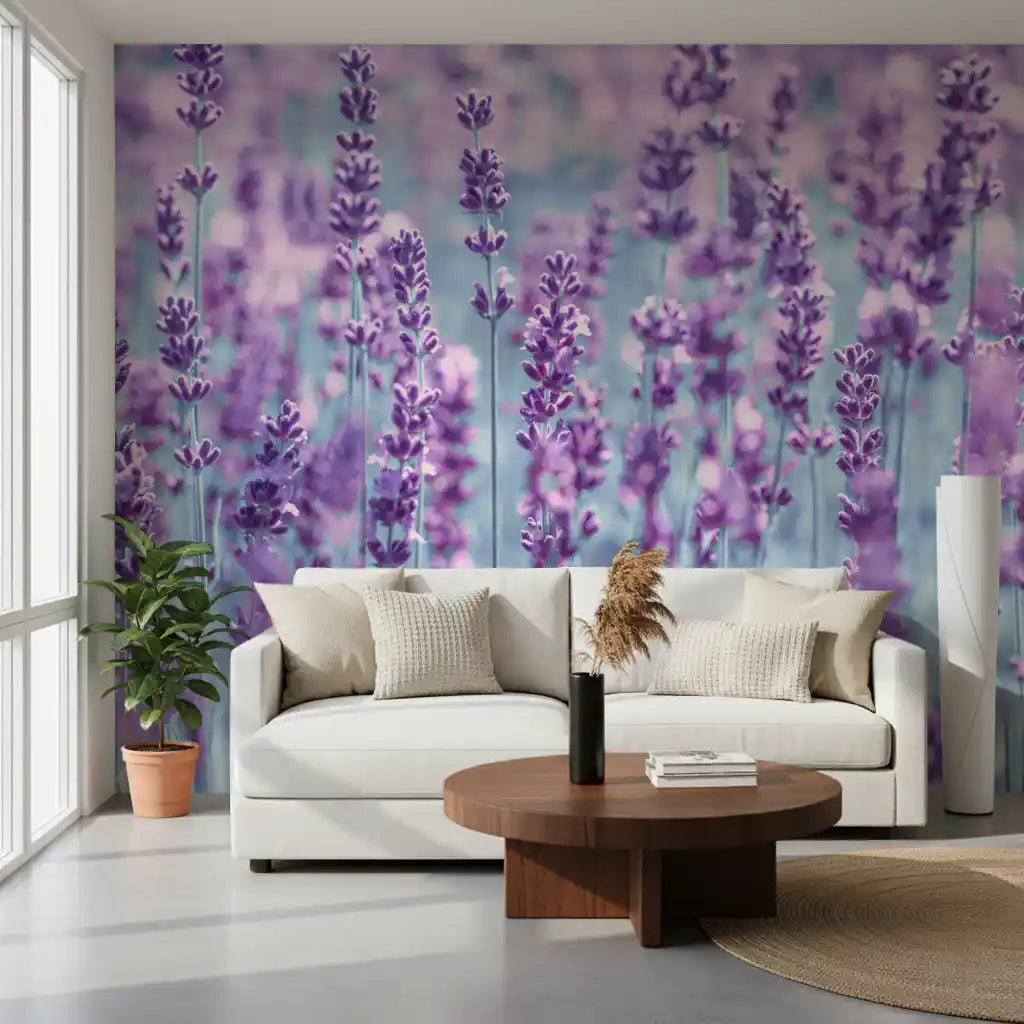 Abstract Lavender Dreamscape Wall Mural