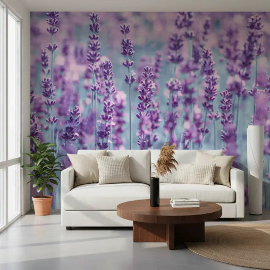 Abstract Lavender Dreamscape Wall Mural