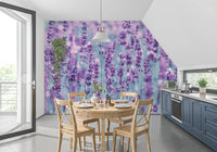Abstract Lavender Dreamscape Wall Mural