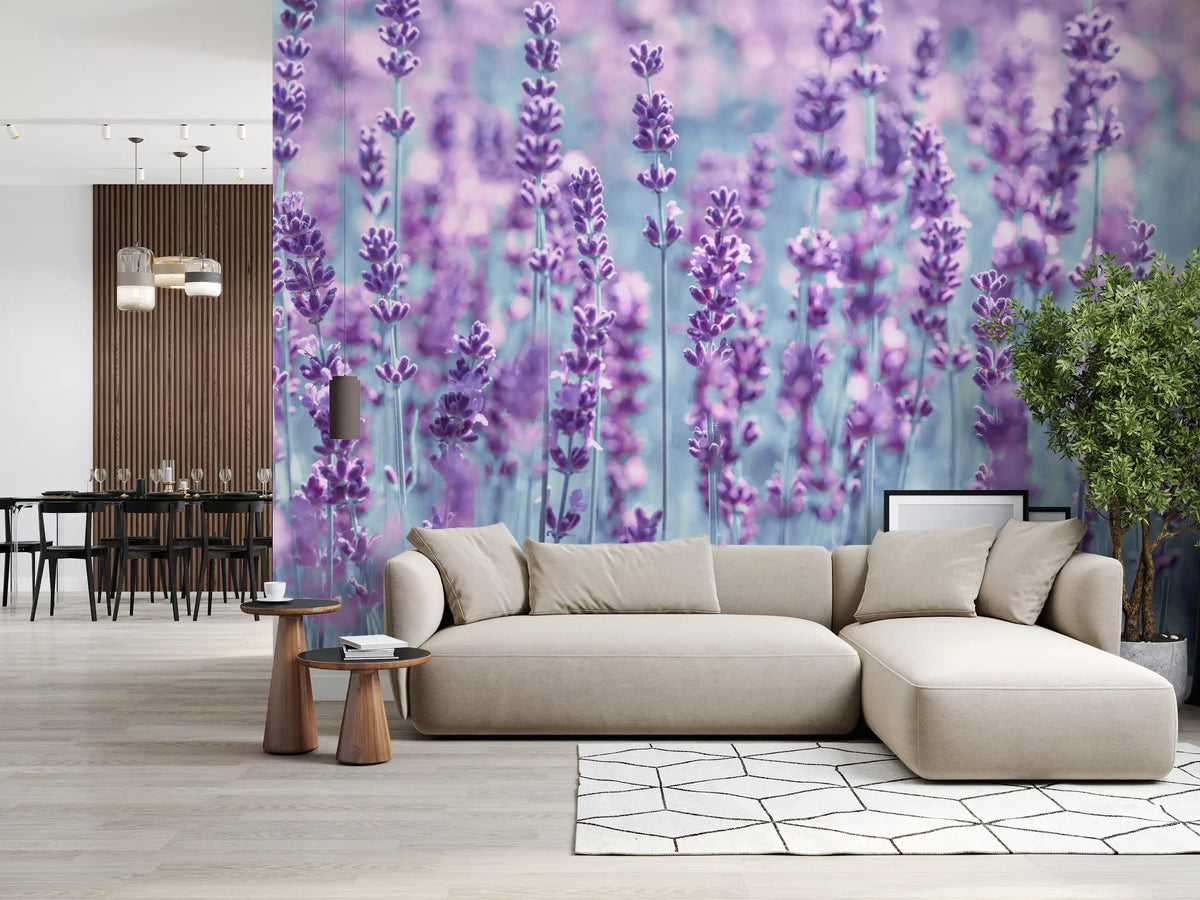 Abstract Lavender Dreamscape Wall Mural