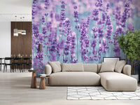 Abstract Lavender Dreamscape Wall Mural