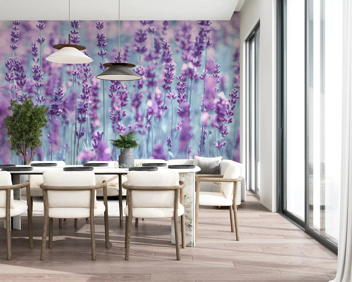 Abstract Lavender Dreamscape Wall Mural