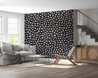Sculptural Grey Depth Pattern Wall Mural