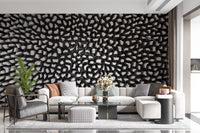 Sculptural Grey Depth Pattern Wall Mural