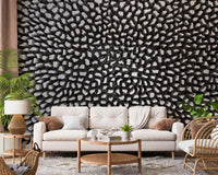 Sculptural Grey Depth Pattern Wall Mural