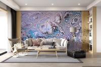 Lavender Ocean Abstract Marble Harmony