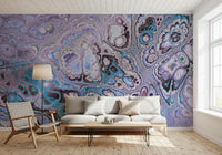 Lavender Ocean Abstract Marble Harmony
