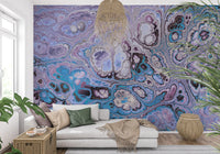 Lavender Ocean Abstract Marble Harmony