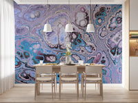 Lavender Ocean Abstract Marble Harmony