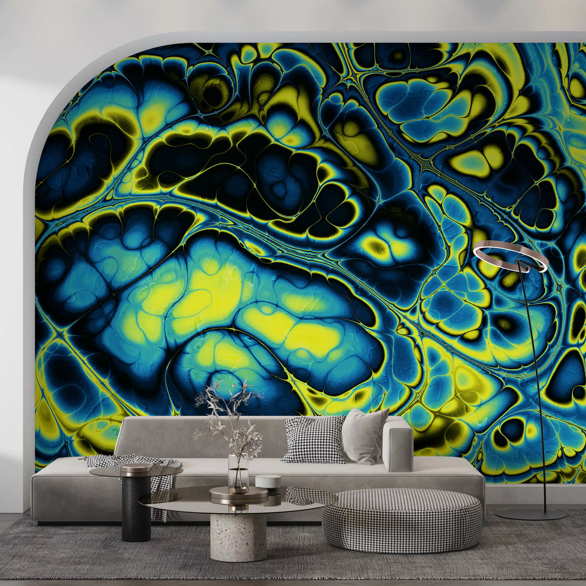 Colorful Marble Abstract Flow Pattern