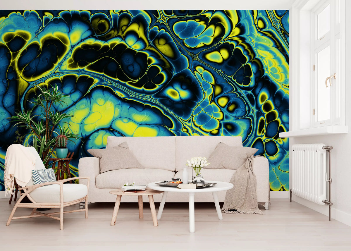 Colorful Marble Abstract Flow Pattern