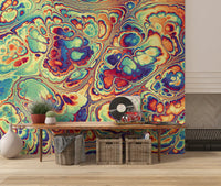 Vibrant Abstract Swirls Wall Mural