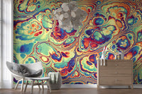 Vibrant Abstract Swirls Wall Mural
