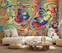 Vibrant Abstract Swirls Wall Mural