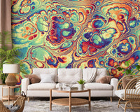 Vibrant Abstract Swirls Wall Mural