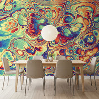 Vibrant Abstract Swirls Wall Mural