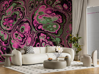Pink Green Marble Abstract Fantasy Texture Wall Mural