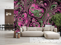 Pink Green Marble Abstract Fantasy Texture Wall Mural