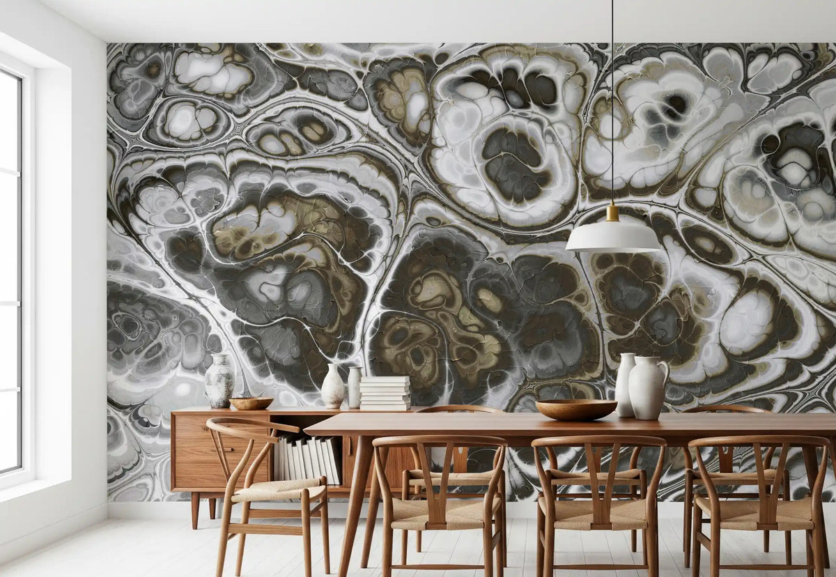 Abstract Gray Marble Texture Elegance Wall Mural