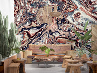 Colorful Abstract Swirls Marble Wall Mural