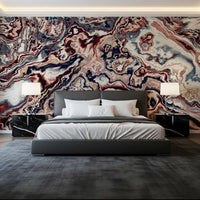 Colorful Abstract Swirls Marble Wall Mural