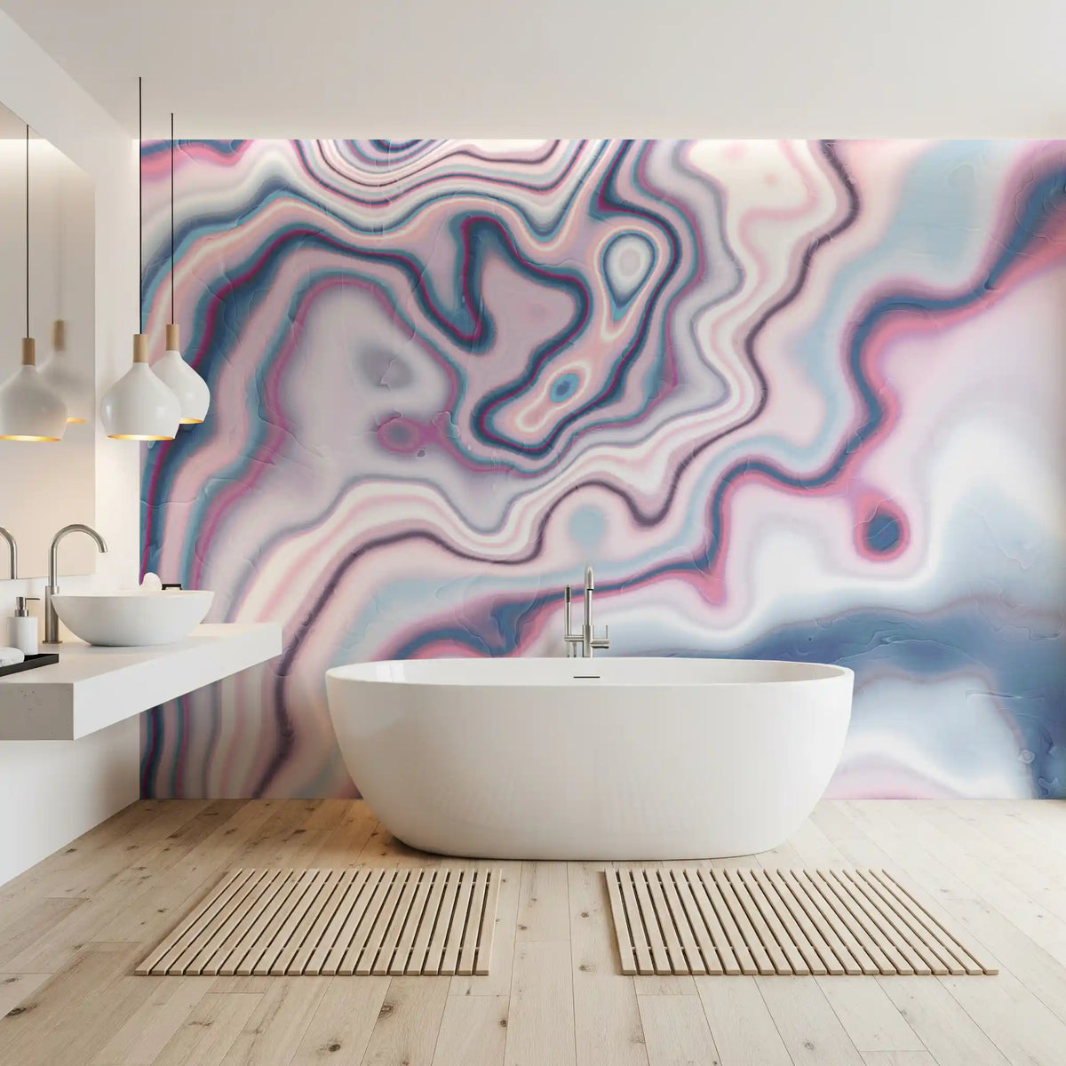 Colorful Abstract Marble Pattern Wall Mural