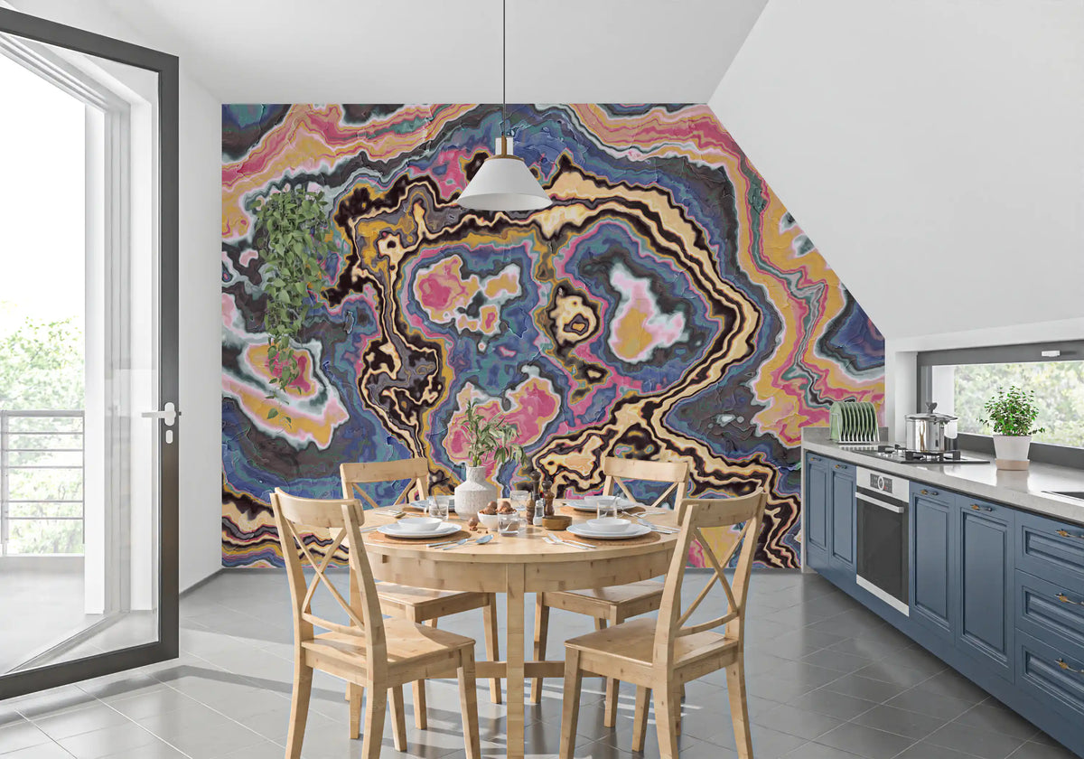 Modern Marbled Flow Texture Wall Mural
