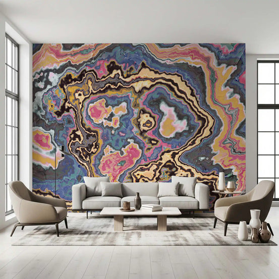 Modern Marbled Flow Texture Wall Mural