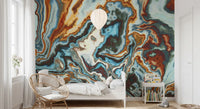 Liquid Marble Swirl Abstract Wall Mural