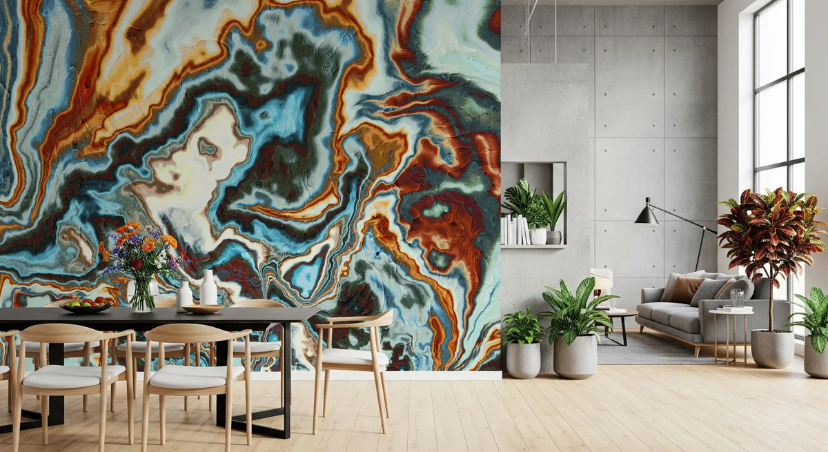 Liquid Marble Swirl Abstract Wall Mural