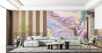 Iridescent Marble Swirl Wall Mural