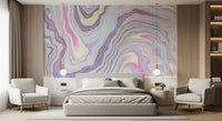 Holographic Marble Wave Texture Wall Mural