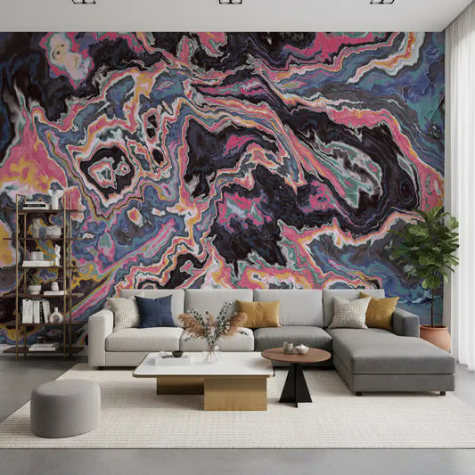 Vibrant Marble Flow Wall Mural