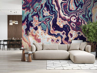 Marbled Fluidity Abstract Art Wall Mural