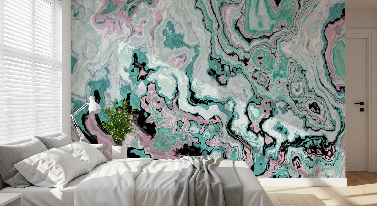 Pastel Marble Swirl Abstract Wall Mural