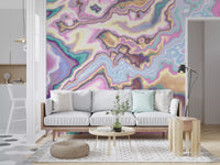 Liquid Dreamscape Curves Marble Wall Mural