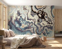Ethereal Flowing Marble Swirls Wall Mural