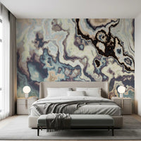 Ethereal Flowing Marble Swirls Wall Mural