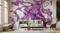 Amethyst Marble Flow Liquid Art Wall Mural